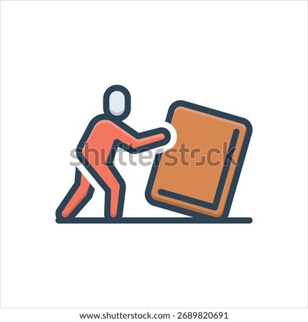 Vector colorful illustration icon for coordinated effort