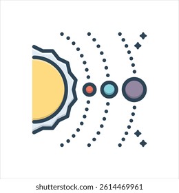 Vector colorful illustration icon for cosmos