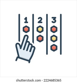 Icono de ilustración de color vectorial para recuento