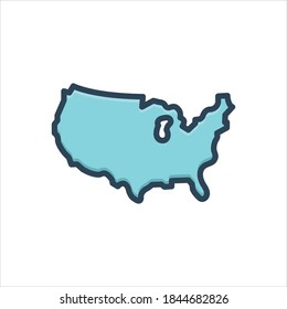 Icono de ilustración de color vectorial para condado