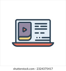 Vector colorful illustration icon for course