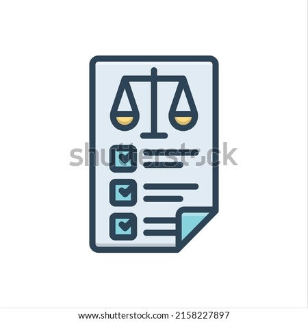 Vector colorful illustration icon for  criterion