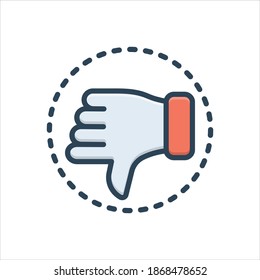 Vector colorful illustration icon for critic