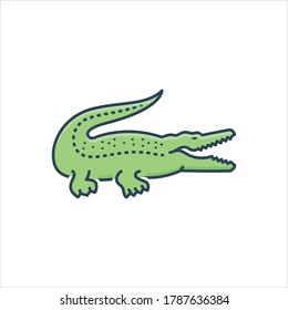 Vector colorful illustration icon for crocodile