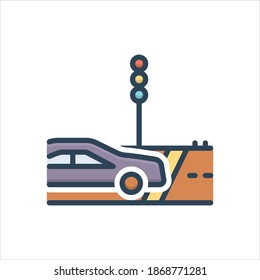 Vector colorful illustration icon for cross