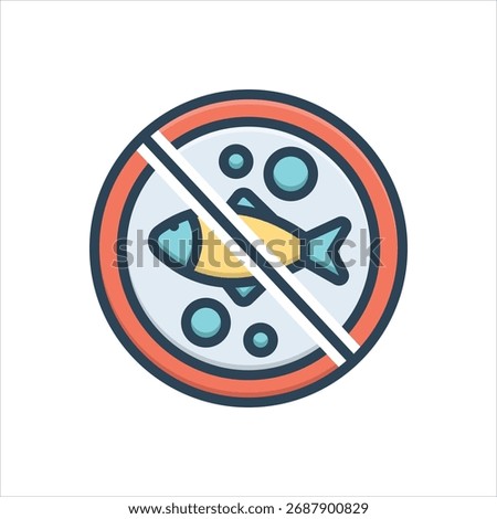 Vector colorful illustration icon for cross contamination