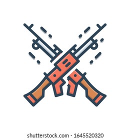 Vector colorful illustration icon for crossfire
