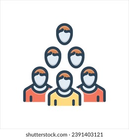 Vector colorful illustration icon for crowd