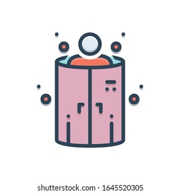 Vector colorful illustration icon for cryotherapy