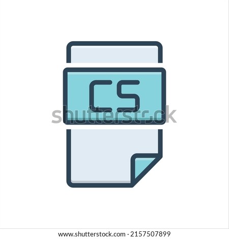 Vector colorful illustration icon for cs