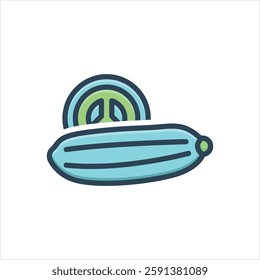 Vector colorful illustration icon for cucumber