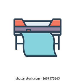 Vector colorful illustration icon for custom printing