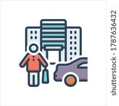 Vector colorful illustration icon for customer