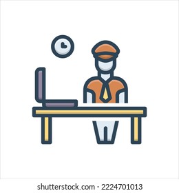 Icono de ilustración de color vectorial para aduanas