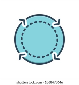 Vector colorful illustration icon for cycle