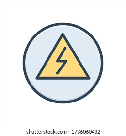 Vector colorful illustration icon for danger