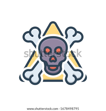 Vector colorful  illustration icon for danger
