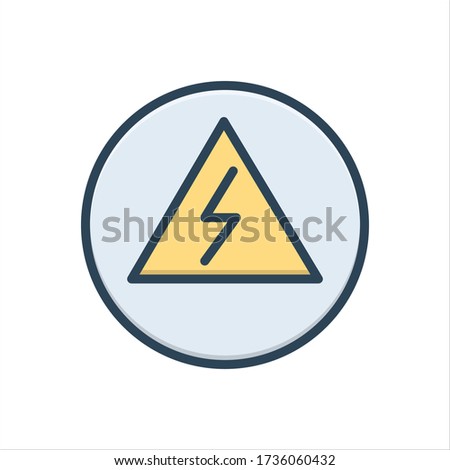 Vector colorful illustration icon for danger