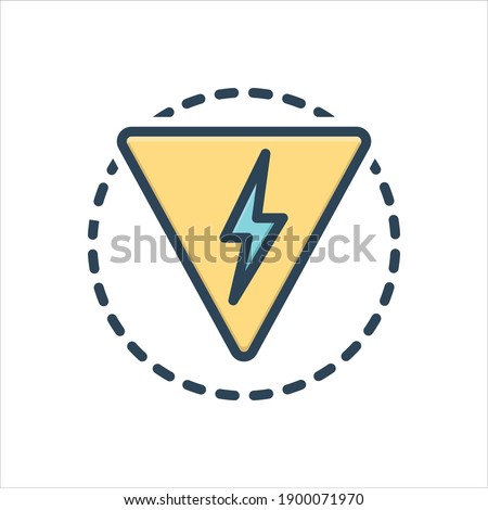 Vector colorful illustration icon for danger