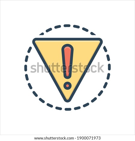 Vector colorful illustration icon for danger