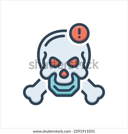 Vector colorful illustration icon for dangerous