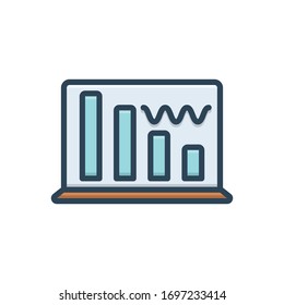 Vector colorful illustration icon for data wave