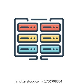 Vektorillustration-farbiges Bildsymbol für Daten