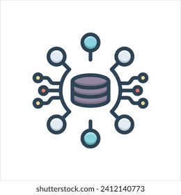 Vector colorful illustration icon for data
