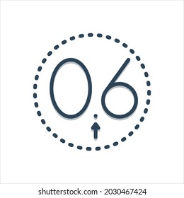 Vector colorful illustration icon for decimal