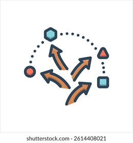 Vector colorful illustration icon for decision making