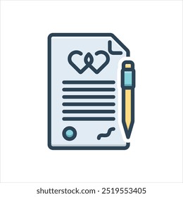 Vector colorful illustration icon for declaration