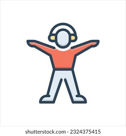 Vector colorful illustration icon for deeply