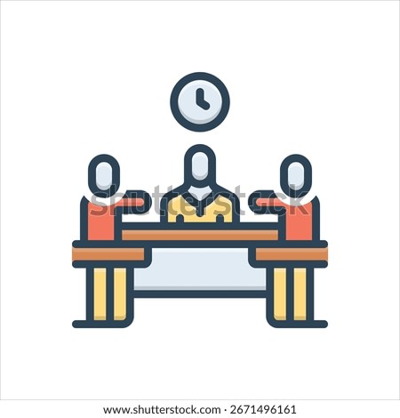 Vector colorful illustration icon for defense attorney