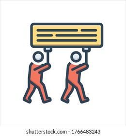 Vector colorful illustration icon for demonstration