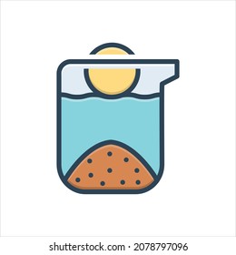 Icono de ilustración de color vectorial para densidad