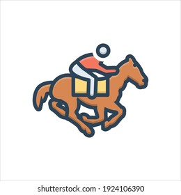 Vector colorful illustration icon for derby