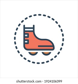 Vector colorful illustration icon for derby
