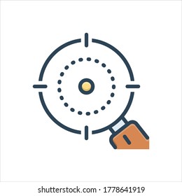 Vector colorful illustration icon for detect