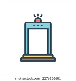 Icono de ilustración de color vectorial para detector