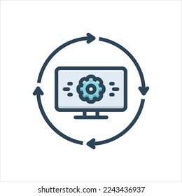 Vector colorful illustration icon for development