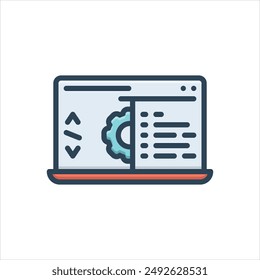 Vector colorful illustration icon for development