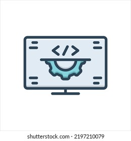 Vector colorful illustration icon for developments