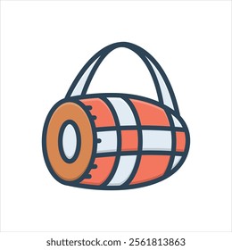 Vector colorful illustration icon for dhol