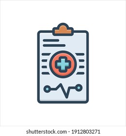 Vector Colorful Illustration Icon For  Diagnosis