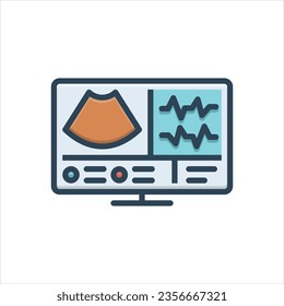 Icono de ilustración de color vectorial para diagnóstico