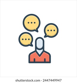 Vector colorful illustration icon for dialog