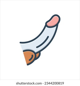 Icono de ilustración de color vectorial para el pene