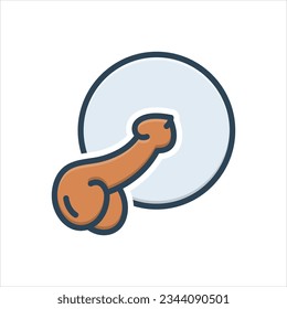Vektorfarbiges Illustrationssymbol für Dicks