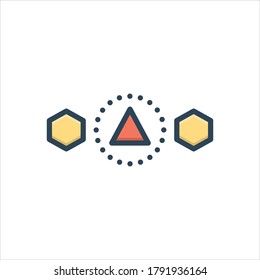 Vector colorful illustration icon for differ