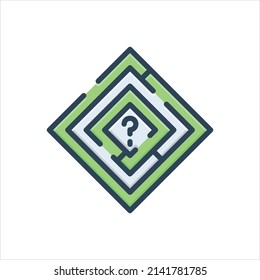 Vector colorful illustration icon for difficult